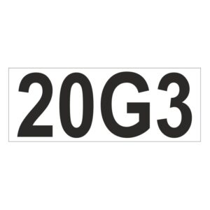 Prefix - Size & type code - 20G3