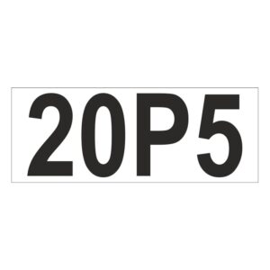 Prefix - Size & type code - 20P5