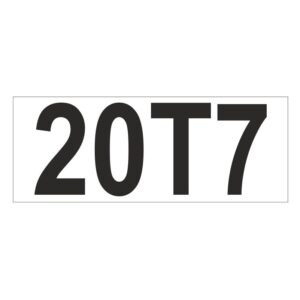 Prefix - Size & type code - 20T7