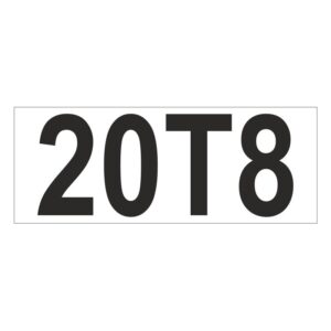 Prefix - Size & type code - 20T8