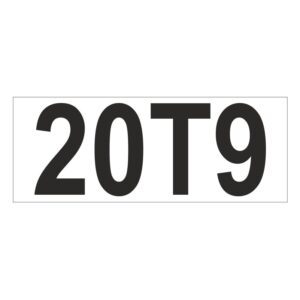 Prefix - Size & type code - 20T9