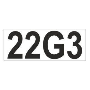 Prefix - Size & type code - 22G3