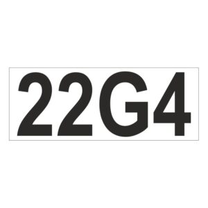 Prefix - Size & type code - 22G4