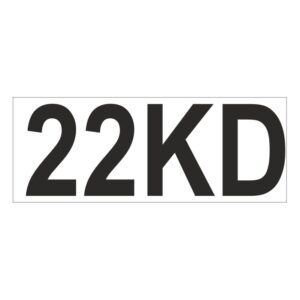 Prefix - Size & type code - 22KD