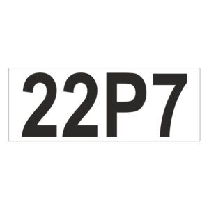 Prefix - Size & type code - 22P7