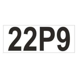 Prefix - Size & type code - 22P9