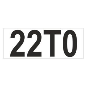 Prefix - Size & type code - 22T0