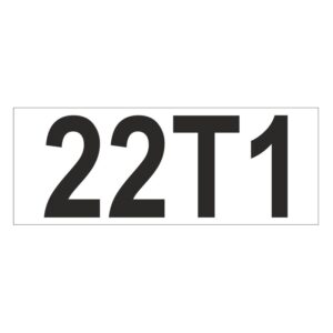 Prefix - Size & type code - 22T1