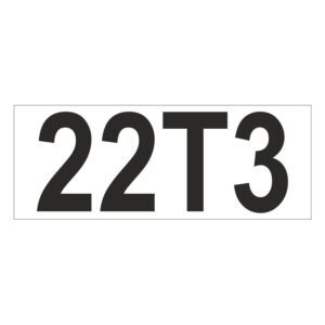 Prefix - Size & type code - 22T3