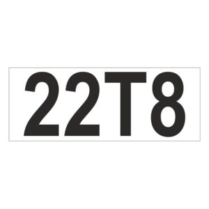 Prefix - Size & type code - 22T8