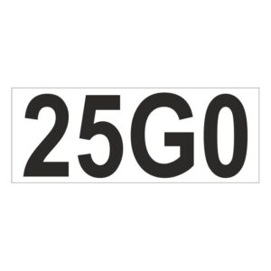 Prefix - Size & type code - 25G0