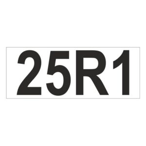 Prefix - Size & type code - 25R1
