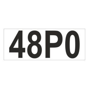 Prefix - Size & type code - 48P0