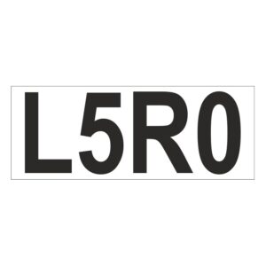 Prefix - Size & type code - L5R0