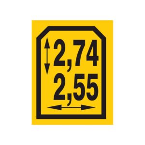 Container size decal 2,74 - 2,55