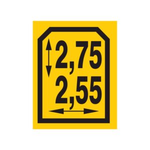 Container size decal 2,75 - 2,55