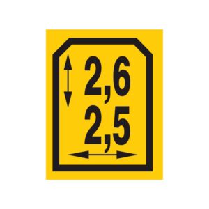 Container size decal 2,6 - 2,5