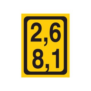 Container size decal 2,6 - 8,1