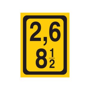 Container size decal 2,6 - 8,5