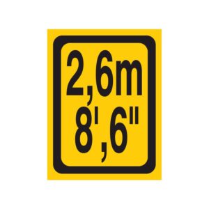 Container size decal 2,6 - 8,6