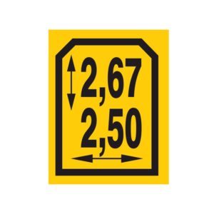 Container size decal 2,67 - 2,50