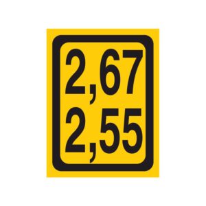 Container size decal 2,67 - 2,55