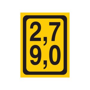 Container size decal 2,7 - 9,0