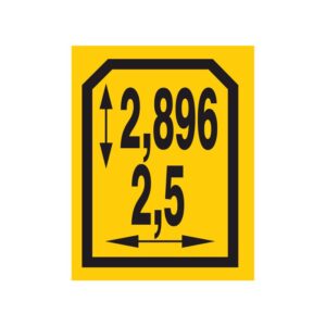 Container size decal 2,896 - 2,5