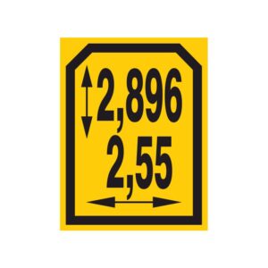 Container size decal 2,896 - 2,55