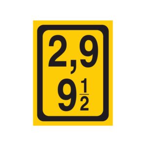 Container size decal 2,9 - 9,5