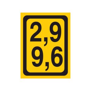 Container size decal 2,9 - 9,6