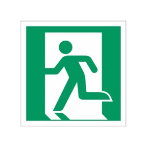 ISO 7010 - E001 - Nooduitgang links