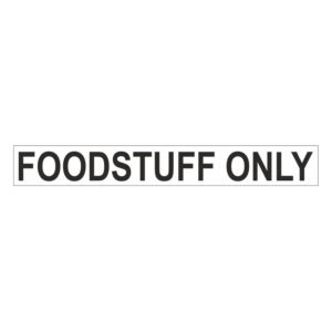 Foodstuff only