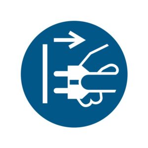ISO 7010 - M006 - Stekker uit stopcontact halen verplicht