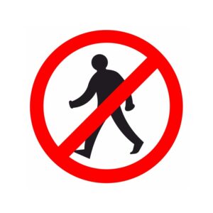 Geen toegang voetgangers