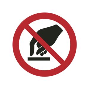 ISO 7010 - P010 - Aanraken verboden