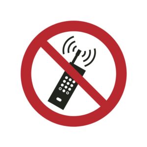 ISO 7010 - P013 - Verboden voor mobiele telefoon