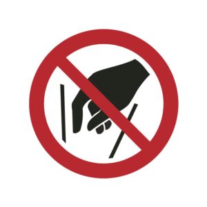ISO 7010 - P015 - Niet in grijpen