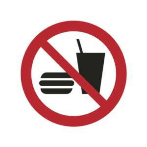 ISO 7010 - P022 - Eten en drinken verboden