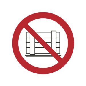 ISO 7010 - P023 - Geen obstakels plaatsen