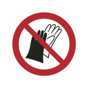 ISO 7010 - P028 - Handschoenen dragen verboden
