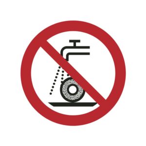 ISO 7010 - P033 - Slijpschijf niet gebruiken voor nat slijpen