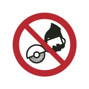 ISO 7010 - P034 - Handmatig slijpen verboden