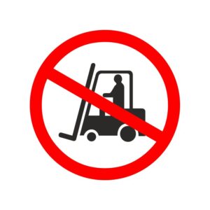 Verboden voor heftrucks