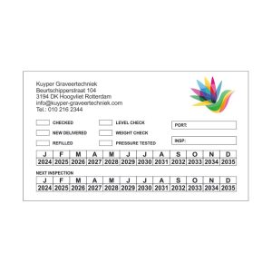 Keuringssticker met eigen logo - Checked