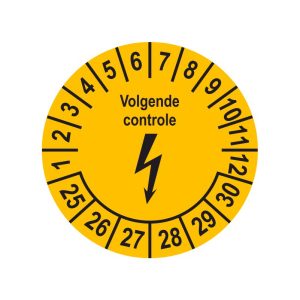 Keuringssticker - Elektrische installaties - Volgende controle