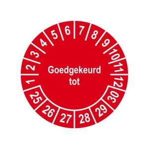 Keuringssticker 2025 - Goedgekeurd tot