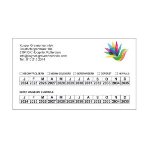 Keuringssticker met eigen logo - Controle