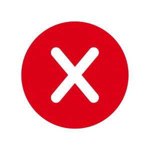 Keuringssticker - Afgekeurd - Rood met wit kruis