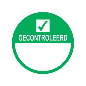 Keuringssticker met witruimte - Gecontroleerd